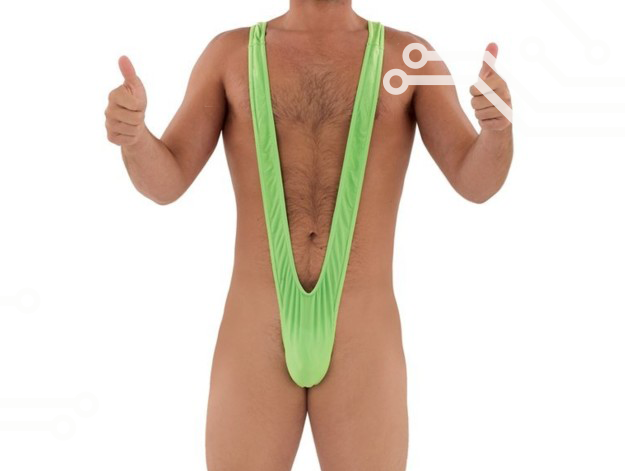 Le fameux string Borat vert fluo mankini