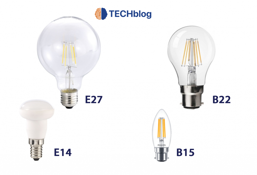 Voici les ampoules les plus courantes pour l'éclairage E27, E14, B22 et B15