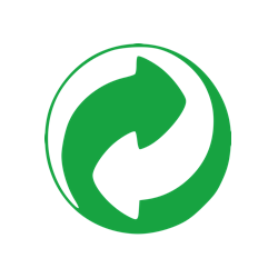 Logo Point Vert certifiant le recyclage des emballage.