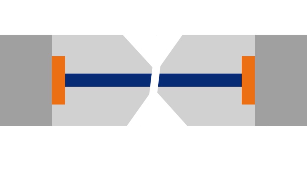 Le polissage APC d'un connecteur optique avec un angle de 8°.