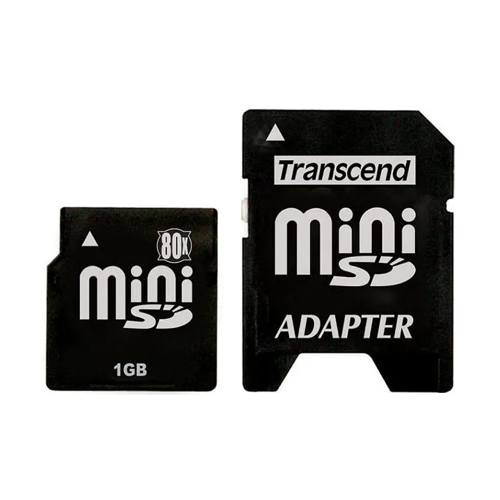 Une carte microSD Transcend avec un adaptateur SD.