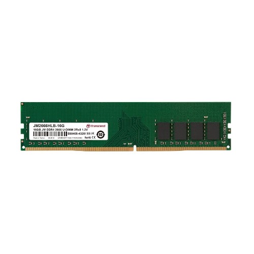 Exemple d'une barrette mémoire DDR4 2666 MHz de la marque Transcend.