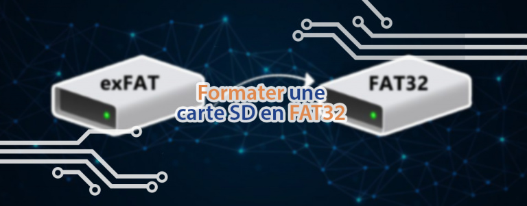 Tuto pour formater une carte SD en FAT32.