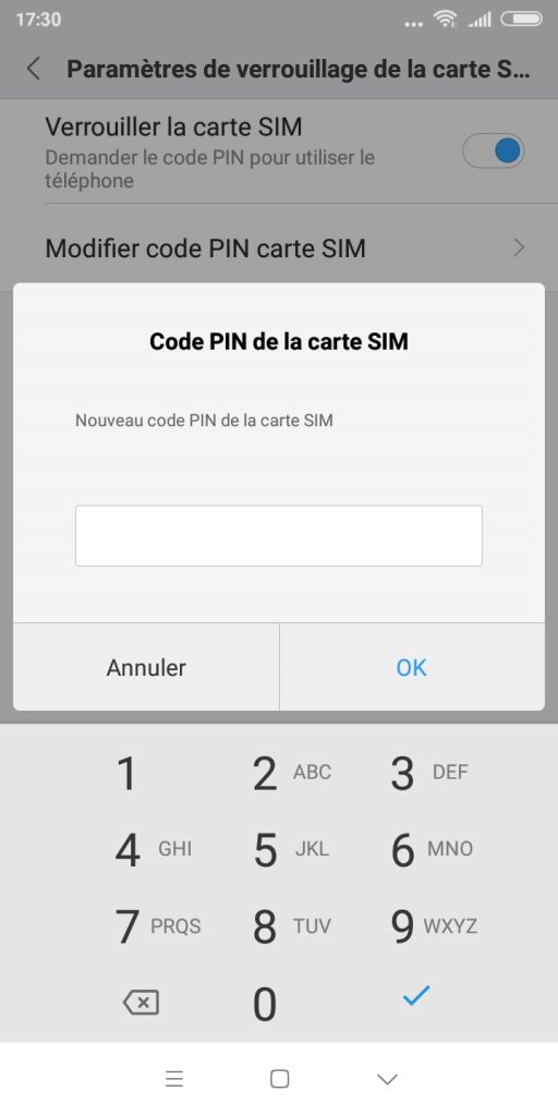 Remplacer le code PIN de son smartphone Xiaomi.
