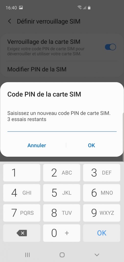 Changer le code PIN de son Samsung Galaxy.