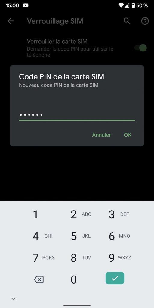 Modifier le code PIN de son smartphone Android.