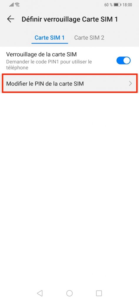 Modifier le code PIN de son Huawei ou Honor.