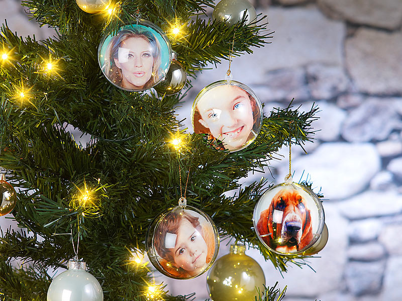 Boule de Noël a personnaliser avec photo pour sapin de Noël 