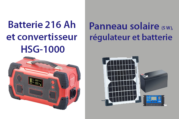 Batterie nomade HSG-1000, Batteries nomades