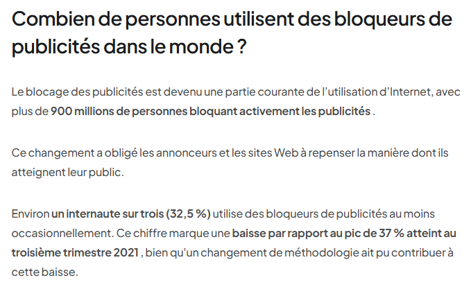 Combien de personne utilise les adblocker ?